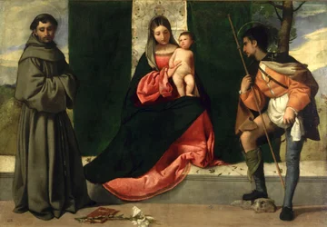 Jungfrau und Kind mit St. Antonius von Padua und St. Rochus
